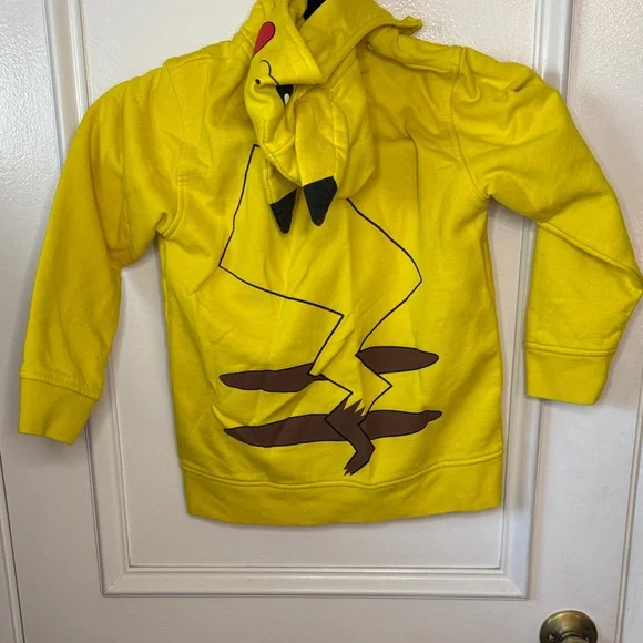 Pokemon Bright Yellow Kids Zip-Up Hoodie - Picture 6 of 7